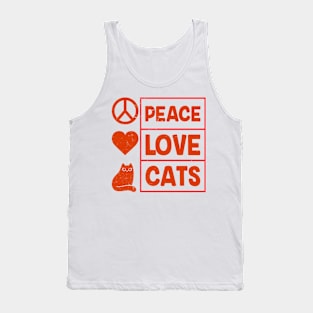 place love cats Tank Top